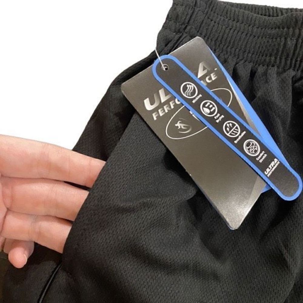 Ultra Performance men’s athletic gym shorts size 10/12 black - Picture 3 of 4